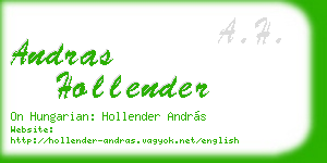andras hollender business card