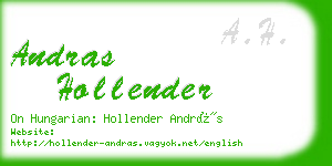 andras hollender business card